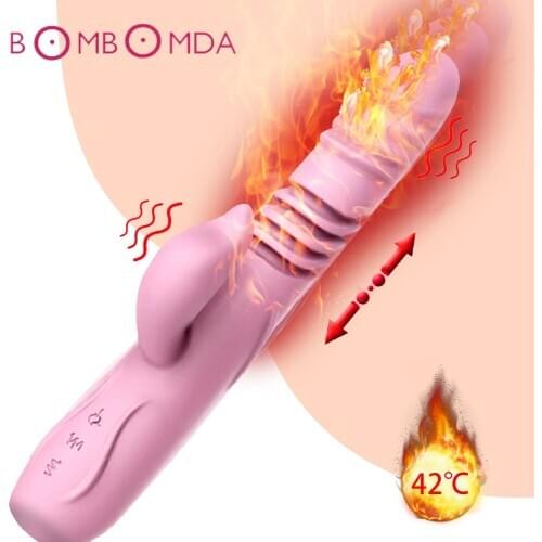 Heating Dildo vibrator 10 modes G Spot Vagina Massager Woman Masturbation AV Stick Tongue Double Vibrators Oral Sex Erotic toys