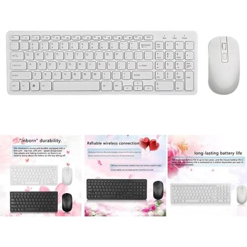2.4G Wireless Waterproof USB Keyboard& Mouse Set for Office and Home