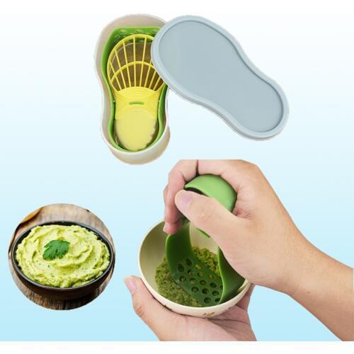 3Pcs/Set Avocado Slicer Shea Cutter Multi-function Pitter Storage Case Vegetable Fruit Tools