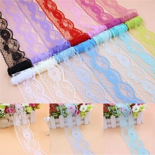 5.5CM Lace Trim Edge 10 Yard/lot Flower non-elastic DIY Sewing Decor african lace fabric Nylon Yarn for Clothing Accessories