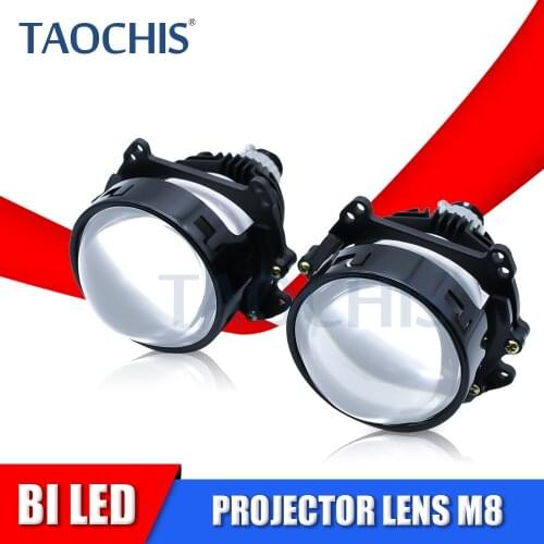 TAOCHIS 3.0 inches bi led projector lens for upgrade car headlights motorcycle automotive lights bi-led hi/lo beam H4 universal