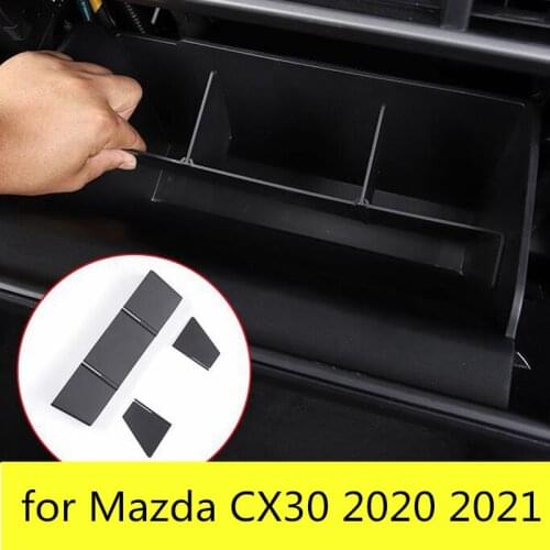 Car Co-Pilot Glove Box Partition Interior Compartment Multifunctional Storage Box for Mazda CX30 CX-30 2020 2021