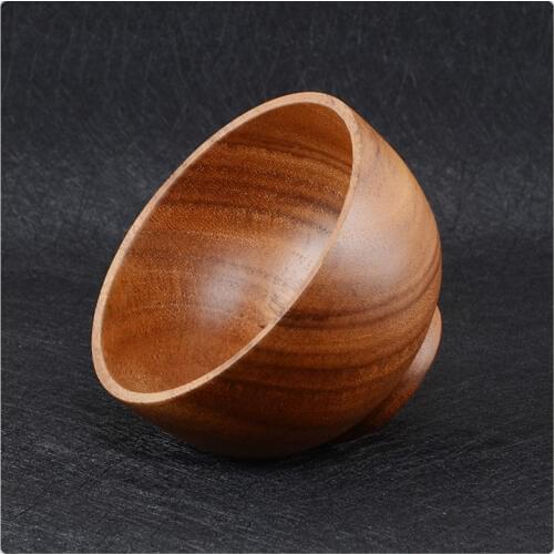 Natural Wooden Bowl Fruit Salad Noddle Rice Handmade Children Original Kitchen Dining Utensils Tableware Handicraft Decoration