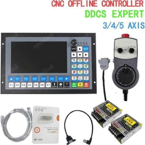 Upgraded CNC offline controller DDCS-EXPERT 3/4/5 axis 1MHz G code for CNC machining and engraving Replace DDCSV3.1 stop MPG