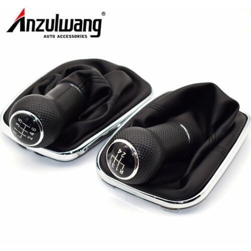 For Volkswagen VW 1999-2004 Golf 4 IV MK4 GTI R32 Bora Jetta MT 12mm 5 / 6 Speed Car Gear Shift Knob Lever Shifter Gaitor Boot