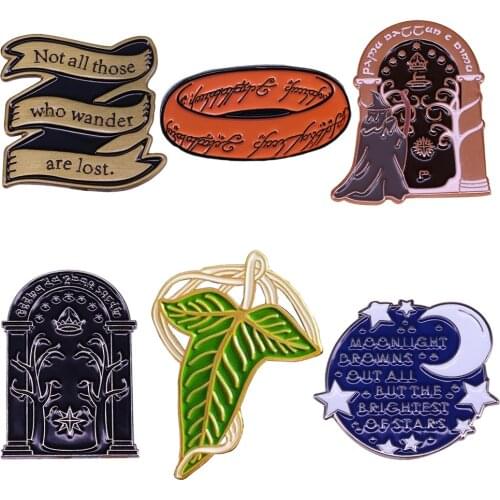 DZ736 Durin Doors Collection Movie Enamel Pin Brooches Badge Bag Clothes Lapel Women Men Jewelry Gift