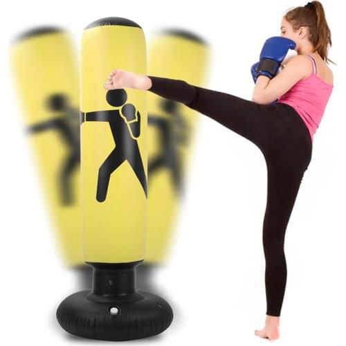 Fitness Punching Bag Inflatable Punching Sack Stand Boxing Bag Sandbag Toy PVC Tower Bag Workout Exercise Home Gym Equipment