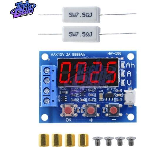 HW-586 18650 Lead-acid Battery Discharge Tester 1.2V 12V Lithium Battery Capacity Resistance Tester