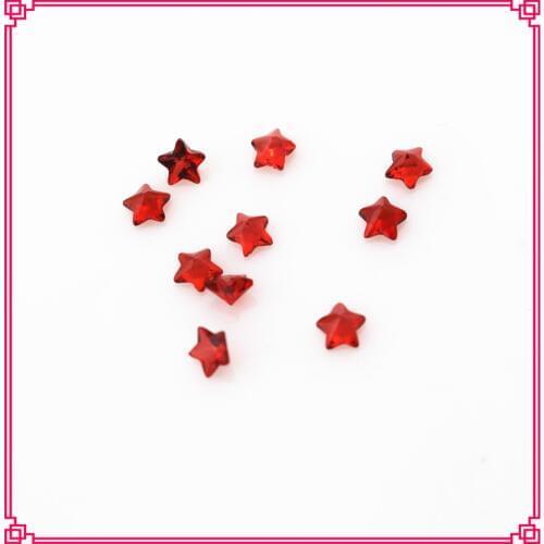 Hot selling 100pcs/lot red star birthstone floating charms fit living glass memory floating lockets wholesale