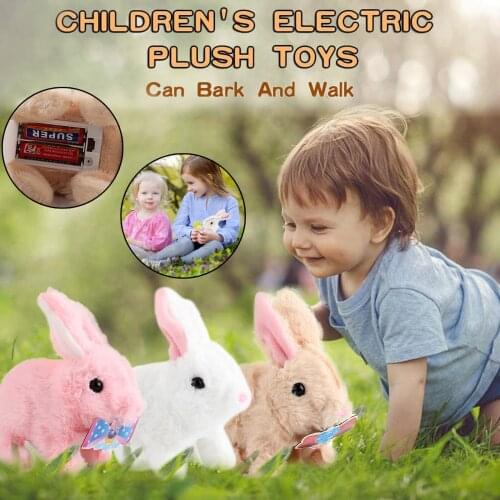 Kawaii Children Electric Simulation Smart Rabbit Plush Toy Will Be Called Walking Stimulate Toddlers Curiosity Cute Plush toy