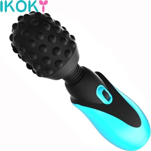 IKOKY Powerful Magic Wand AV Vibrator Erotic Sex Toys for Woman Clitoris Stimulator Massager Female Masturbator