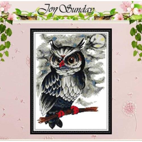 Owl Animals Painting Counted 11CT 14CT Cross Stitch Sets DIY wholesale Chinese Cross-stitch Kit Embroidery Needlework Home Decor