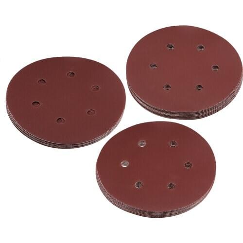 Uxcell 30pcs 6 Inch 6 Hole Hook and Loop Sanding Discs Set 400/600/800 Grit Aluminum Oxide Sandpaper