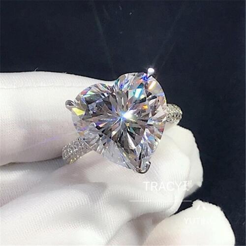 Heart Lovers Promise ring Silver color 3ct AAAAA Sona Cz Engagement wedding band rings for women Bridal Fashion Jewelry