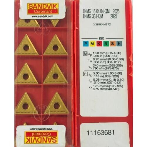 ORIGINAL 10PCS CARBIDE INSERT TNMG160404-QM2025