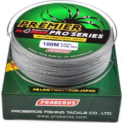 100M PE Braided Fishing Line 4 Strands 6 8 10 20 30 40 60LB 100LBMultifilament Fishing Line