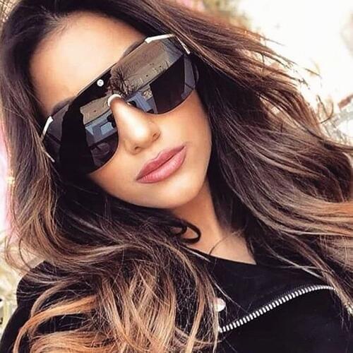 2019 Newest Fashion Women Sunglasses Pilot Semi Rimless Men Designer Sun Glasses Luxury Ladies Shades