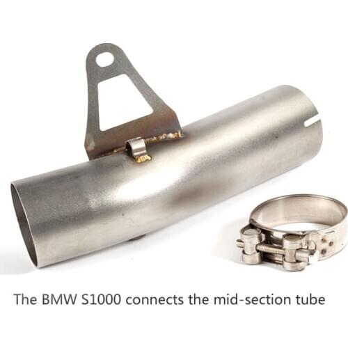 Motorcycle Exhaust Middle Pipe Stainless Steel Muffler Link Pipe Middle Section Adapter Pipe for BMW S1000RR S1000R