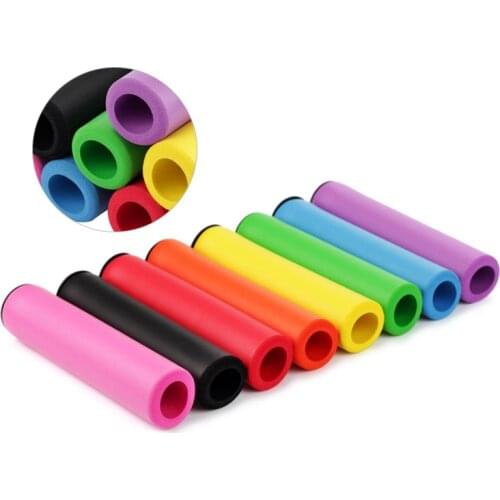 1Pair Bicycle Handlebar Grips Cover 6 Colors Outdoor Mountain Cycling Bike Bicycle Silicone Anti-slip Handle Bar Soft Grips
