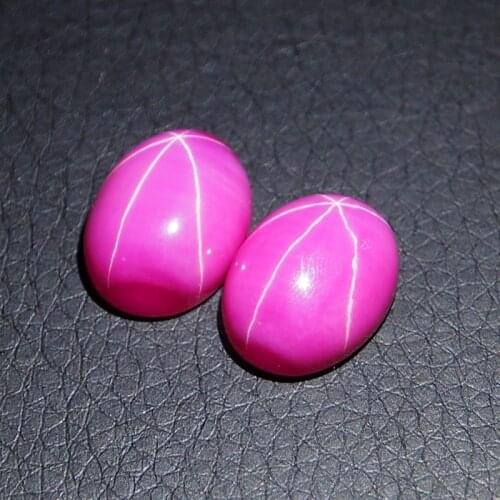 10*12mm 3 Piece/a lot Oval Cabochon beads Red Star Ruby cabochon