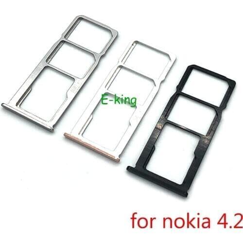 Original 10PCS For Nokia 4.2 SIM Card Tray Holder Card Slot Adapter