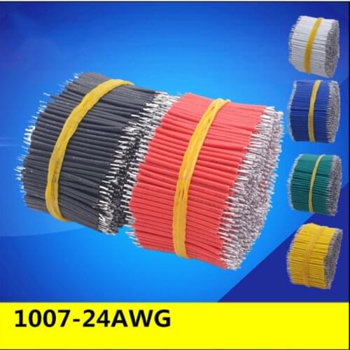 100PCS Tin-Plated Breadboard PCB Solder Cable 24AWG 10CM Fly Jumper Wire Cable Tin Conductor Wires 1007-24AWG Connector Wire