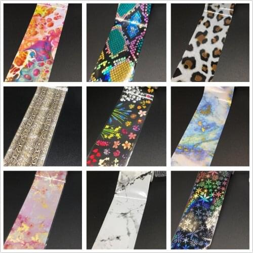 100cm Nails Foil ransfer Papers Leopard Print Nail Art Foils Wrap Slider Sticker for Nails Art Decorations Snake Decals