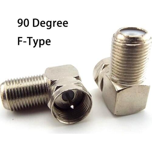 2/4/10pcs 90 Degree F-Type Male to Female Plug Connector TV Aerial Antenna Right Angle Adapter Plug To Socket Coax Cable