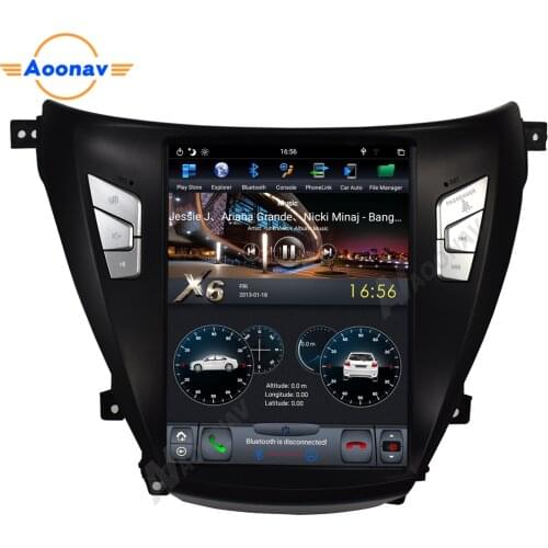 2 din 2din Android car radio multimedia player For hyundai elantra Avante 2012 2013 2014 2015 car stereo autoradio Tesla screen