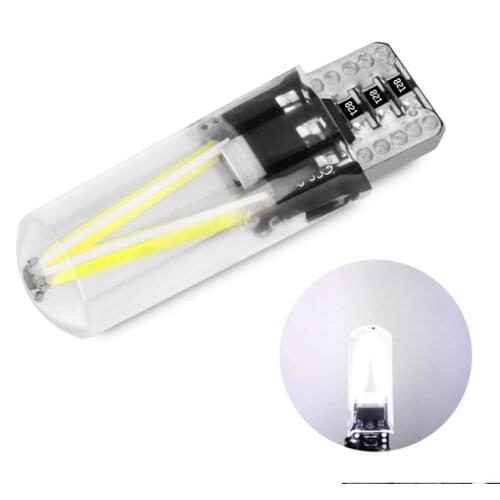 400x W5W Led T10 Cob Glass Car Light Led Filament Auto Automobiles Reading Dome Wedge License Plate Bulb Lamp DRL Car Styling