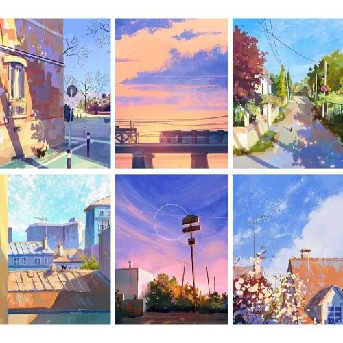 5D New DIY Diamond Painting Full of Diamond Oil Painting Landscape Rhinestone Cross Stitch Decorative Painting Can Be Customized