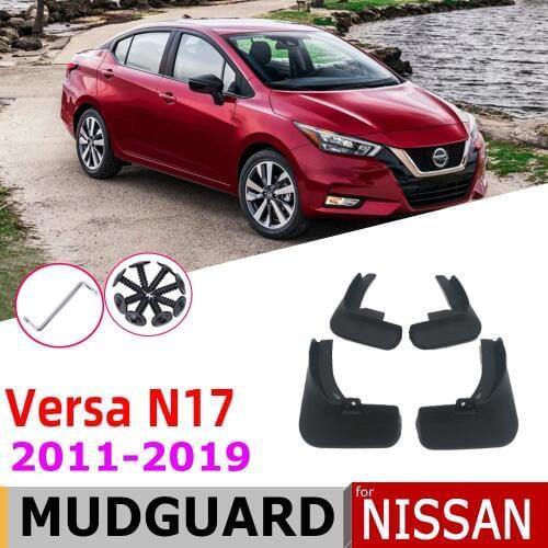 Mudguard For Nissan Versa Sedan Almera Latio Sunny N17 2019~2011 Fender Mud Flaps Accessories 2018 2017 2016 2015 2014 2013 2012