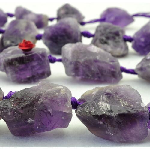 Natural Amethyst Rose Smoky Quartz 16x22-18x30mm Gemstone Beads raw irregular for Jewelry Making necklace 15inch ICNWAY
