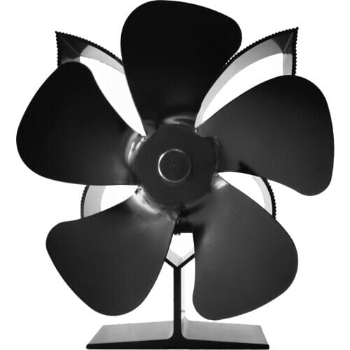 Black Fireplace 5 Blades Heat Powered Stove Fan Log Wood Burner Ecofan Quiet Home Fireplace Fan Efficient Heat Distribution 2021