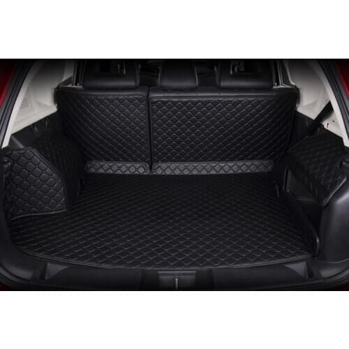 Dedicatef Full Surrounded Car Trunk Mats for Citroen Elysee Sega C3-XR C4L C5 Trunk Mat Surrounded By Leather