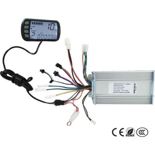 Electric Bicycle 36V48V24V 250W 500W 1000W Electric Bike Controller Sine Wave Stable LED LCD Display Brushless Ebike Controller