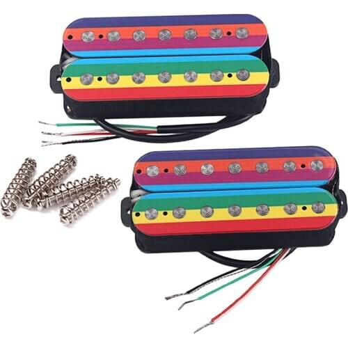 7 strings fiber alnico v neck and Bridge Pickup Humbucker Guitar