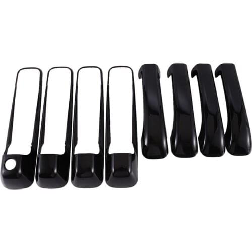 Gloss Shiny Black Protect Door Handle Cover Accessories 4 Doors for 2009-18 Dodge Ram 1500 2500 3500