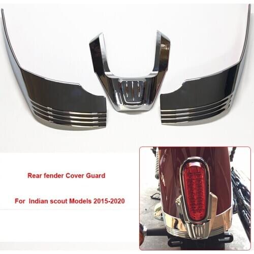 Motorcycle Chrome Rear Fender Tip ccessories Decorate Sticker For Indian Scout Models 2015 2016 2017 2018 2019 (except Bobber)