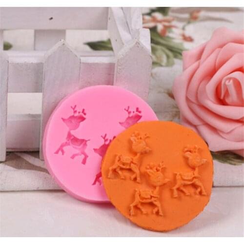 Cake Decoration Tools Molds Soap Gypsum Resin Silicone Baking & Pastry Moulds Chocolate Fondant Deer Day Stocked,eco-friendly
