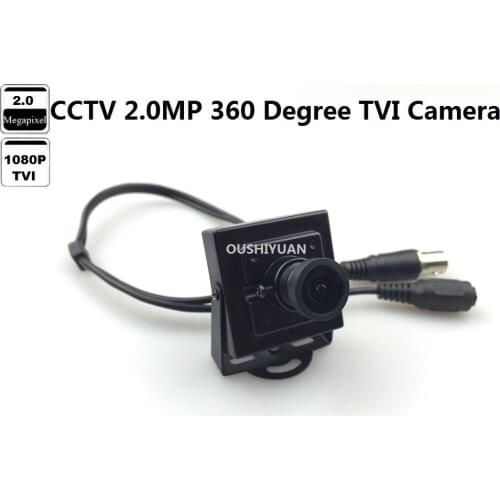 CCTV HD-TVI 2.0MP 1080P Fisheye Full View Wide Angle 360 Degree Lens 1.4mm Mini TVI 1080P Camera