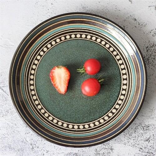 Creativity Ceramic Plate Retro Western Steak Pasta Dish Dining Table Main Course Restaurant Serving Tray Kitchen Tableware