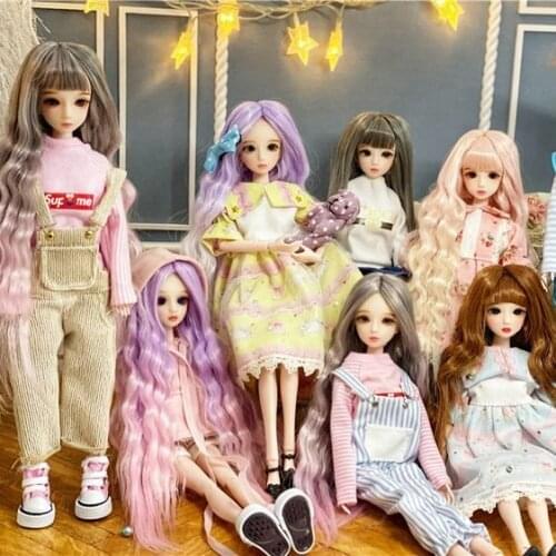Xiaomi 28cm Girl BJD Doll 16 Moveable Joint Dolls Long Hair 3D Eyes bjd Toy Little Girl Dress Up Make Up Toys Girls Gift Dolls