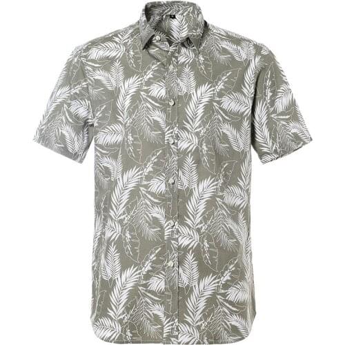 Summer Fashion Beach Hawaiian Shirt Mens Brand Slim Fit printing Short Sleeve Shirts men Holiday flower Shirts male