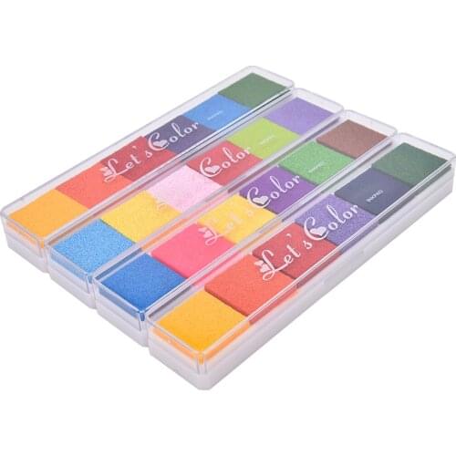 Non-Toxic Ink Pad Inkpad DIY Craft Card Stamp Fingerprint Accessories for Children Kids Rubber Stamps Paper Wood 1 PACK