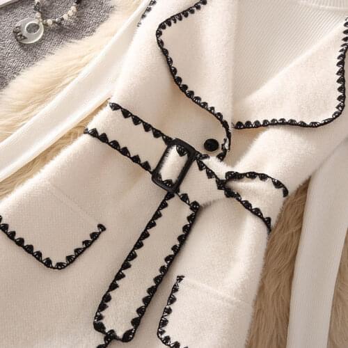 2021 Autumn Winter Women Waistcoat Dress Two-Piece Suit New Vest Woolen Dress Two-Piece Bandage Vestidos Ladies A117