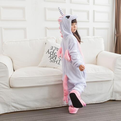 Kigurumi Pajama Pink Unicorn Children Baby Girl Pyjama Boy Sleepwear Animal Anime Licorne Unicornio Onesie Kids Costume Jumpsuit