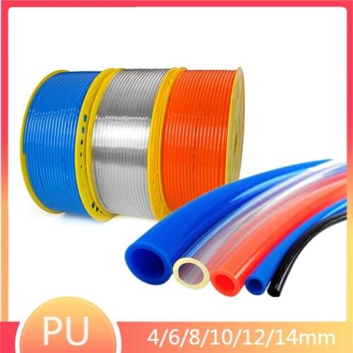 10/1 meters Pneumatic Tube Air Tubing Component Pneumatic Air Hose 4/6/8/10/12/14mm PU Pipe Air Line Hose for Compressor