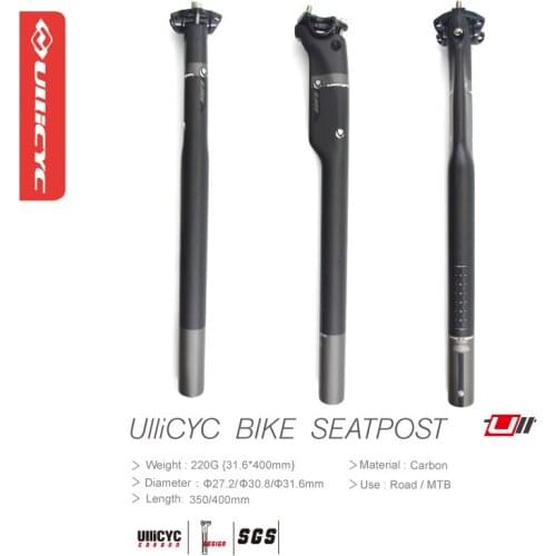Ullicyc 3K Matte Full Carbon Fiber SeatPost MTB/Road Bicycle SeatPost Seat Tube 27.2/30.8/31.6*350/400mm