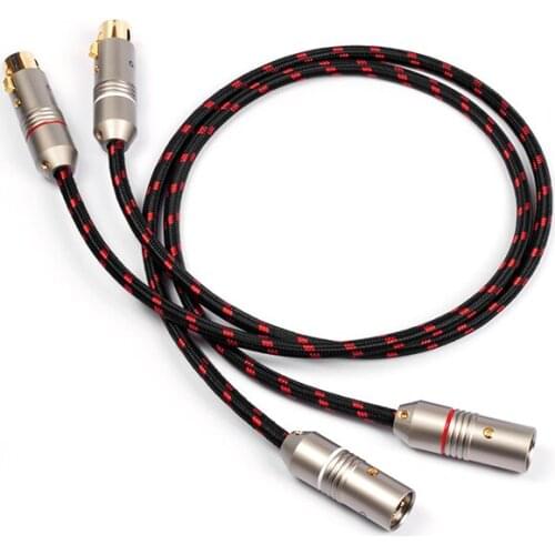 Plated silver firing class Canon balanced line Caron male and female microphone power amplifier speaker sound card audio line